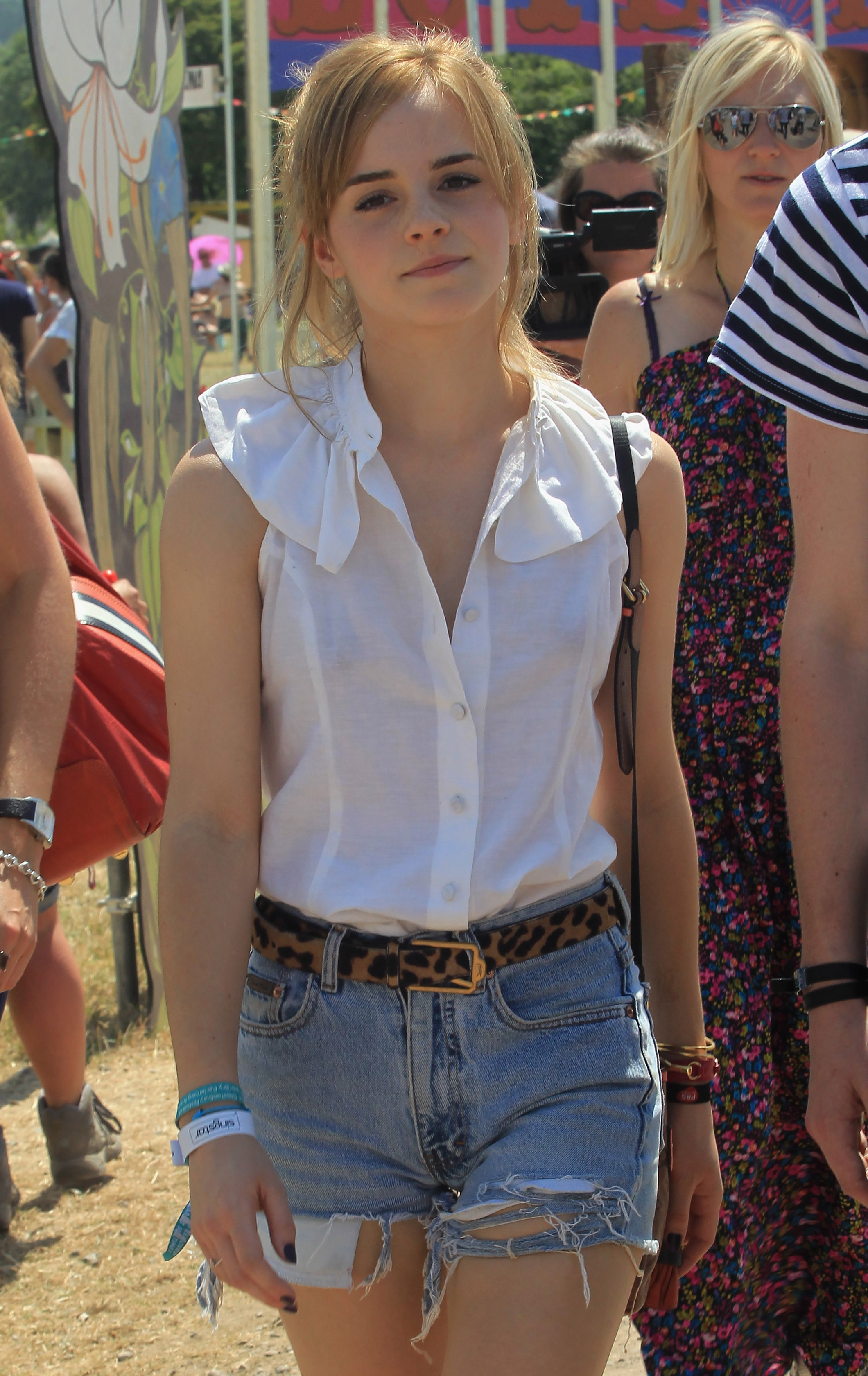 Emma Watson. revealing a hint of areola in a sexy corset top n jeans 14 A Swedish newspaper published an image ...